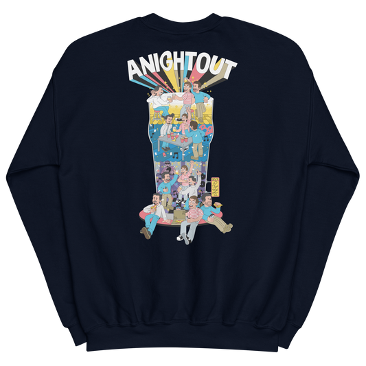 "ANIGHTOUT" CREWNECK